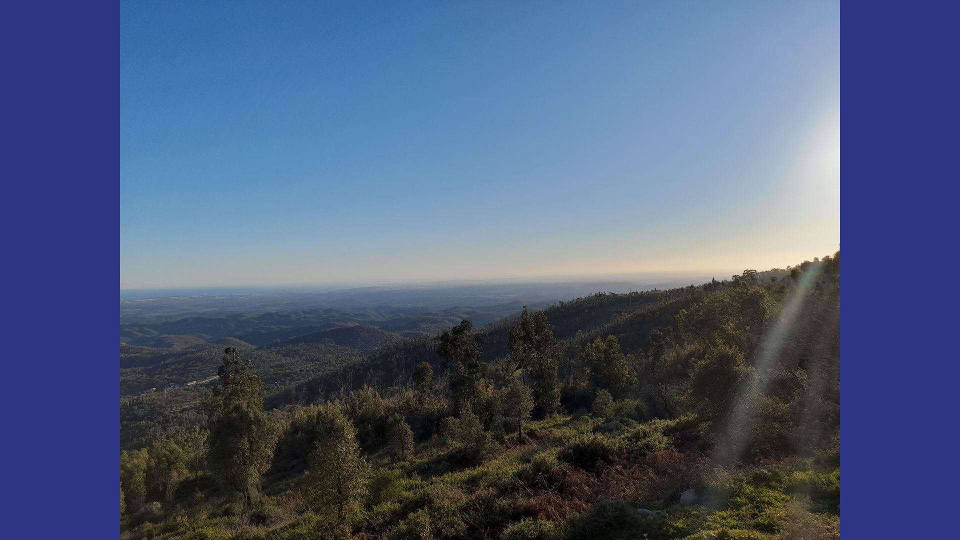 View across the Monchique mountains toward the Atlantic